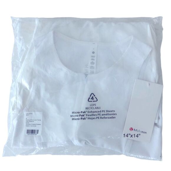 Lululemon Everlux Short-Lined Tennis Tank Top Dress 6" Short Inseam White Size 6 - Picture 11 of 13